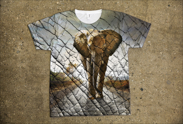 Textured Photography of Elephant Unisex T-Shirt