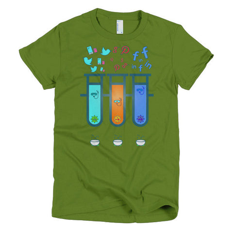 Social Media Laboratory Short Sleeve Girly T-shirt