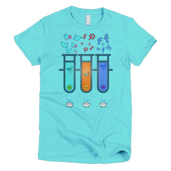 Social Media Laboratory Short Sleeve Girly T-shirt