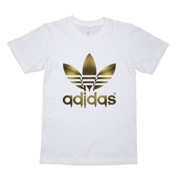 Liquid Golden Adidas Logo Men's Organic T-Shirt