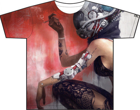 Robotic Girl Illustration T-shirt