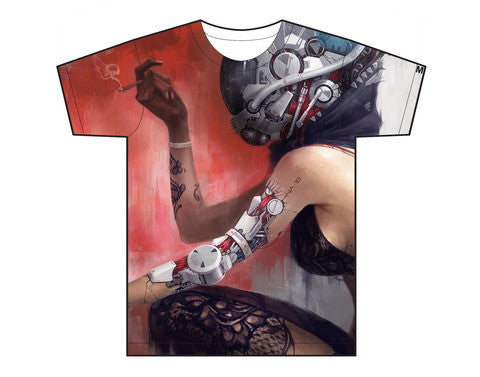 Robotic Girl Illustration T-shirt