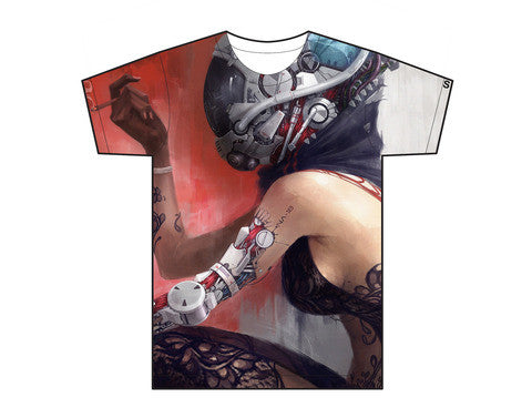 Robotic Girl Illustration T-shirt