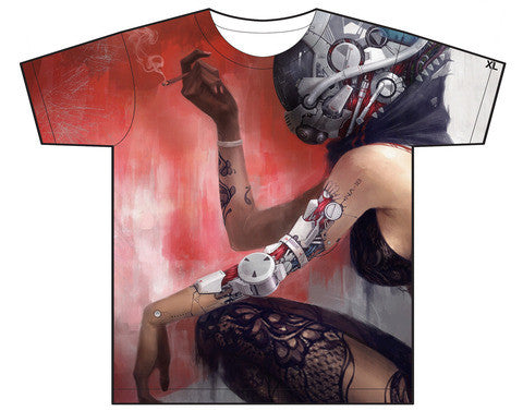 Robotic Girl Illustration T-shirt