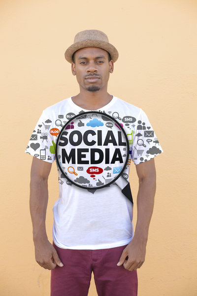 Social Media White Double-Sided T-Shirt