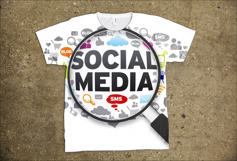 Social Media White Double-Sided T-Shirt