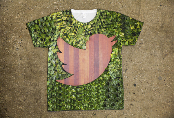 Twitter Wooden Logo Summer T-Shirt