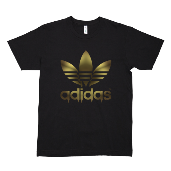 Liquid Golden Adidas Logo Men's Organic T-Shirt