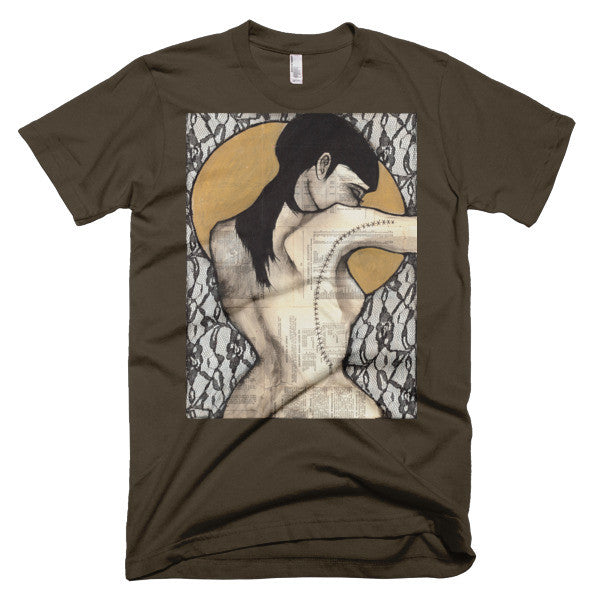 Newspaper Illustration Short Sleeve Men's T-shirt